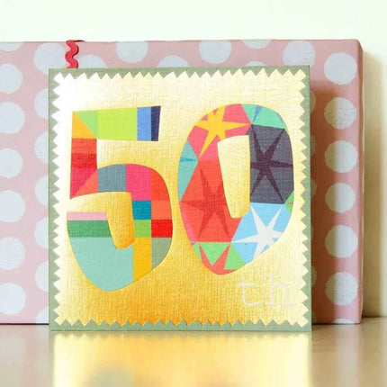 Gold Foiled Fifty Card
