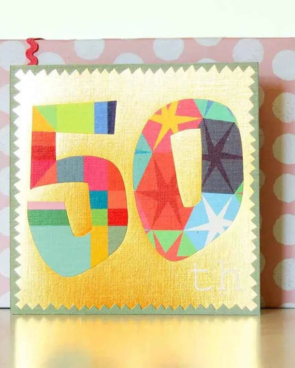 Gold Foiled Fifty Card