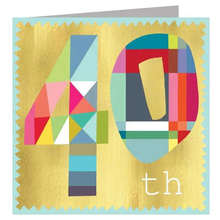 Gold Foiled Forty Card