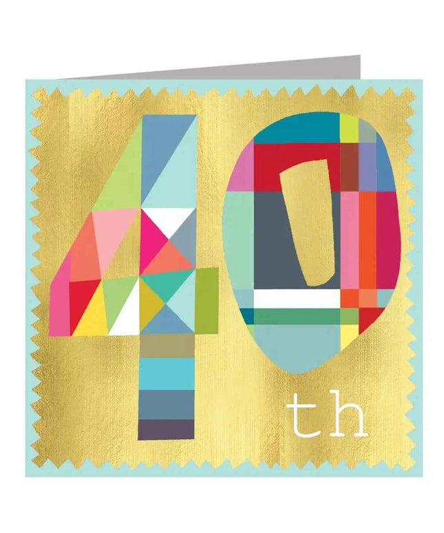 Gold Foiled Forty Card