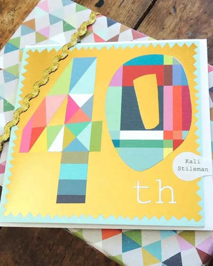 Gold Foiled Forty Card