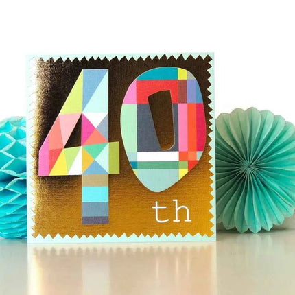 Gold Foiled Forty Card