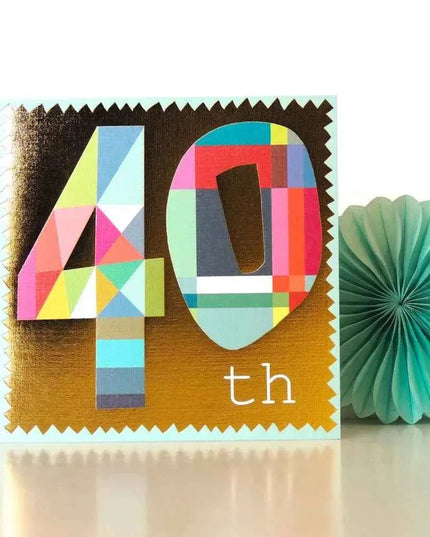 Gold Foiled Forty Card