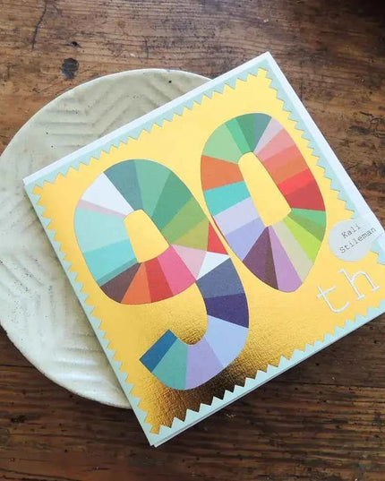 Gold Foiled Ninety Birthday Card