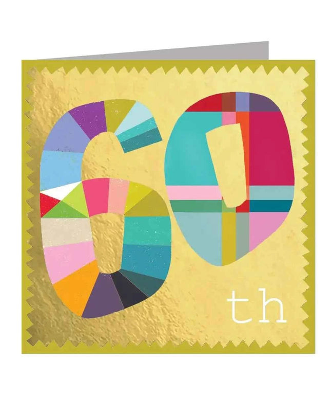 Gold Foiled Sixty Birthday Card