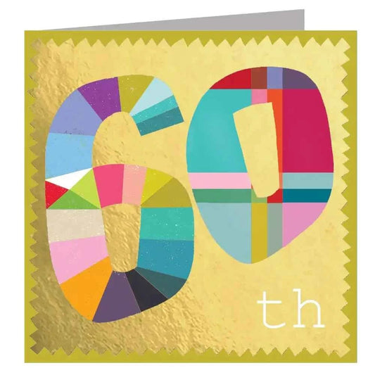 Gold Foiled Sixty Birthday Card