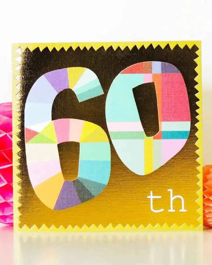Gold Foiled Sixty Birthday Card