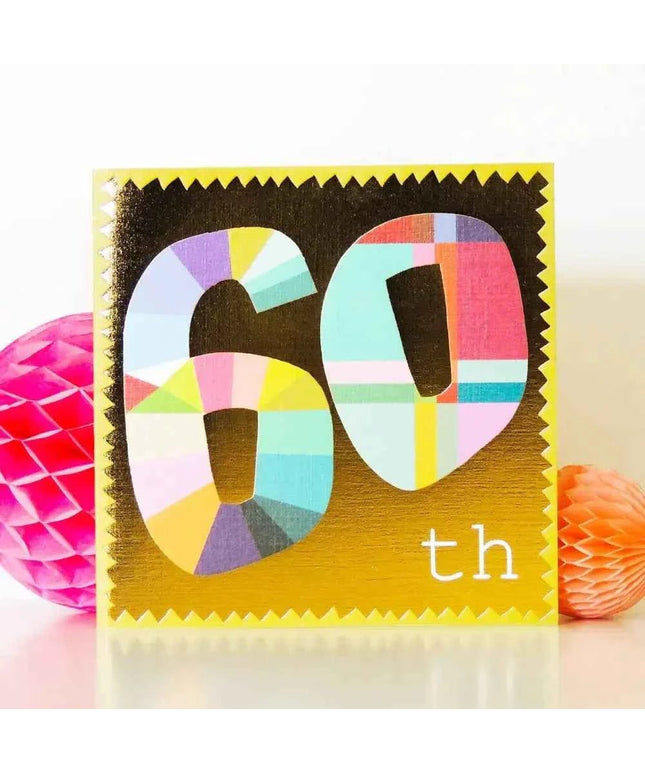 Gold Foiled Sixty Birthday Card