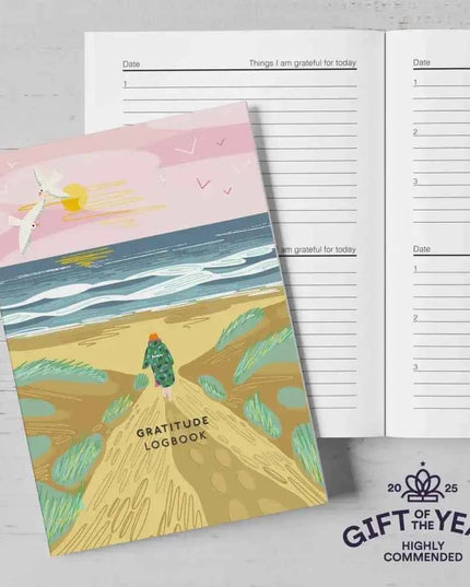 Gratitude Logbook - Over the Dunes Cover