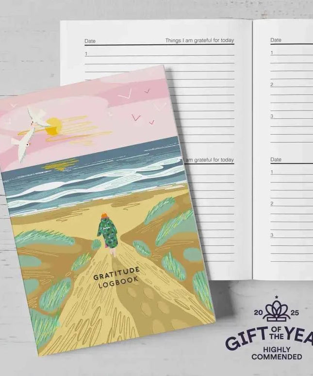 Gratitude Logbook - Over the Dunes Cover
