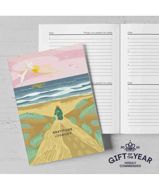 Gratitude Logbook - Over the Dunes Cover