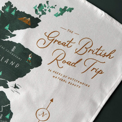 Great British Road Trip Tea Towel