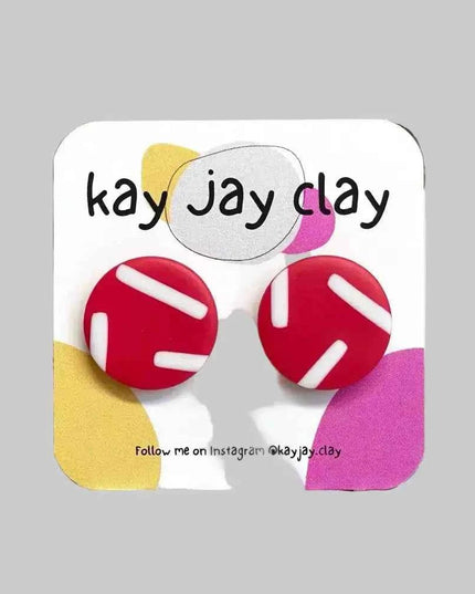 Handmade Polymer Clay Stud Earrings - Sprinkles Design