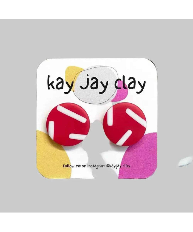 Handmade Polymer Clay Stud Earrings - Sprinkles Design