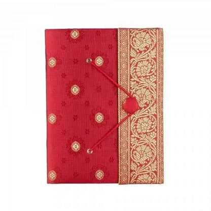 Handmade Sari Journal - Fabric Journal Notebook - The Red Squirrel