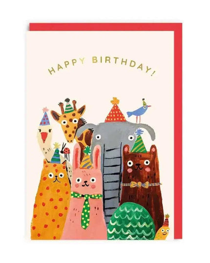Happy Birthday Animals Greeting Card