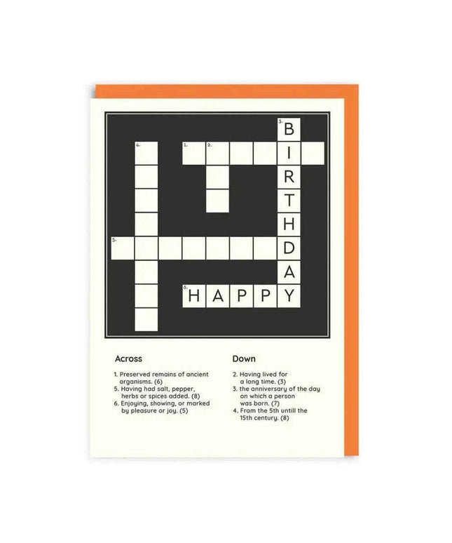 Happy Birthday Crossword Greeting Card