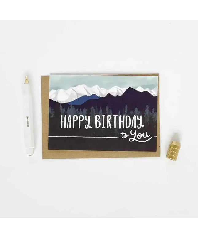 Happy Birthday to you - Mountains Greetings Card