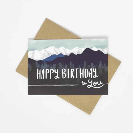 Happy Birthday to you - Mountains Greetings Card