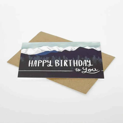 Happy Birthday to you - Mountains Greetings Card