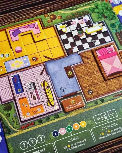 Happy Home Board Game. A Family game for 2 to 5 players.