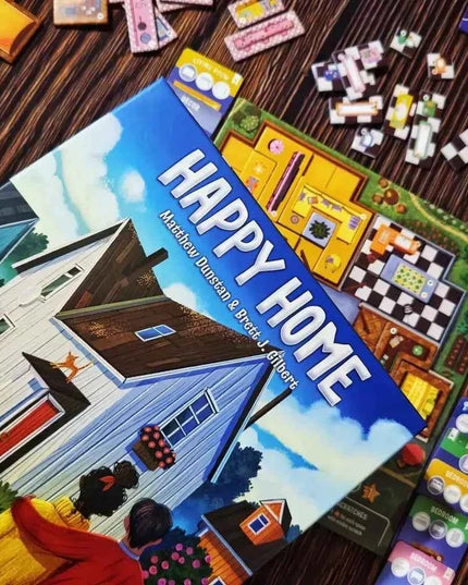 Happy Home Board Game. A Family game for 2 to 5 players.