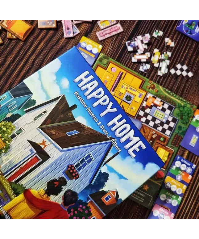 Happy Home Board Game. A Family game for 2 to 5 players.