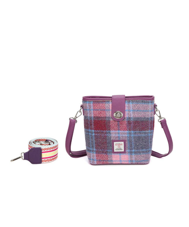 Harris Tweed Fuchsia Shoulder Bag Purple