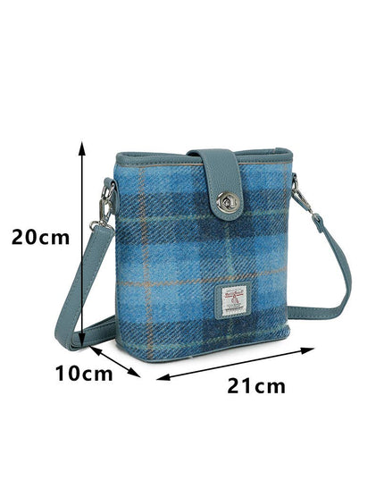 Harris Tweed Skye Blue Shoulder Bag - Blue