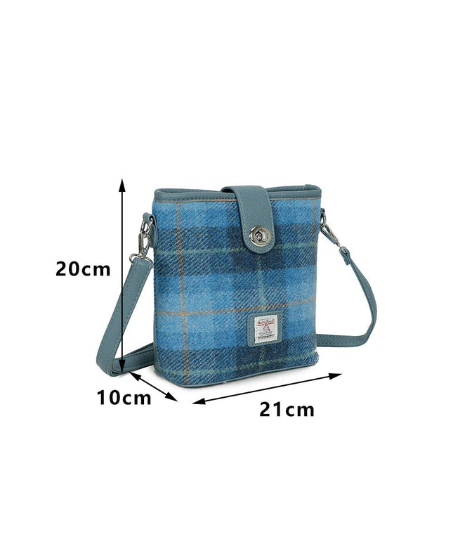 Harris Tweed Skye Blue Shoulder Bag - Blue