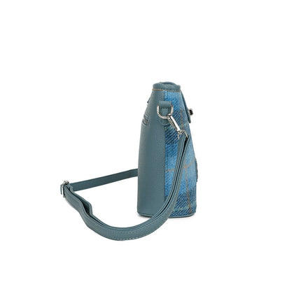Harris Tweed Skye Blue Shoulder Bag - Blue