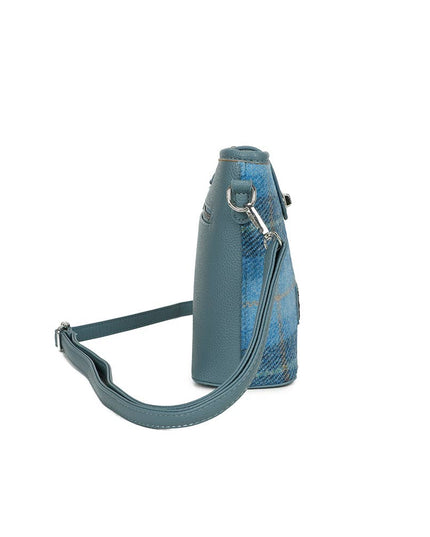 Harris Tweed Skye Blue Shoulder Bag - Blue