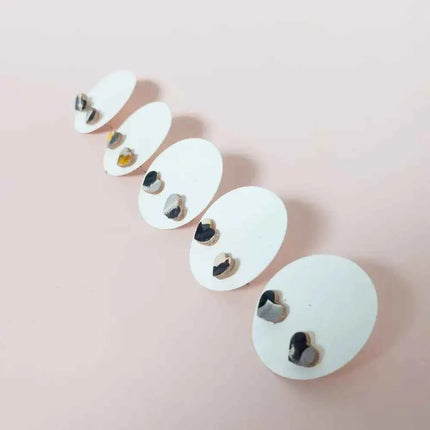 Heart Leather Stud Earrings - Multiple Colours