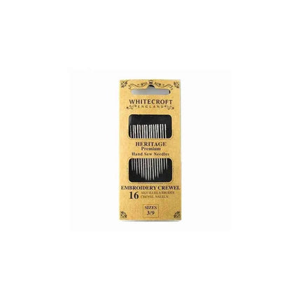 Heritage Embroidery Needles - Sizes 3 to 9 - pack of 18