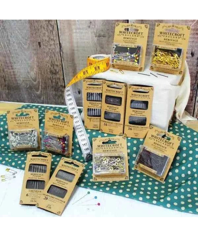 Heritage Embroidery Needles - Sizes 3 to 9 - pack of 18