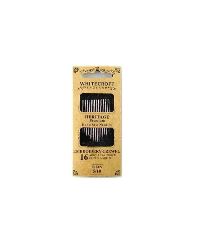 Heritage Embroidery Needles - Sizes 5 to 10 - pack of 16