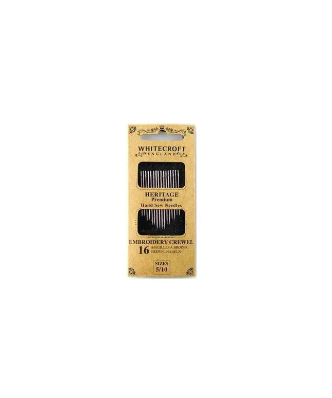 Heritage Embroidery Needles - Sizes 5 to 10 - pack of 16