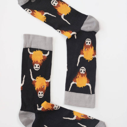 Highland Cows - Mens Bamboo Socks