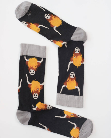 Highland Cows - Mens Bamboo Socks