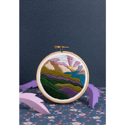 Highland Hike Mini Embroidery Kit | Complete Craft Kit for Beginners
