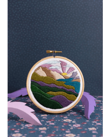 Highland Hike Mini Embroidery Kit | Complete Craft Kit for Beginners