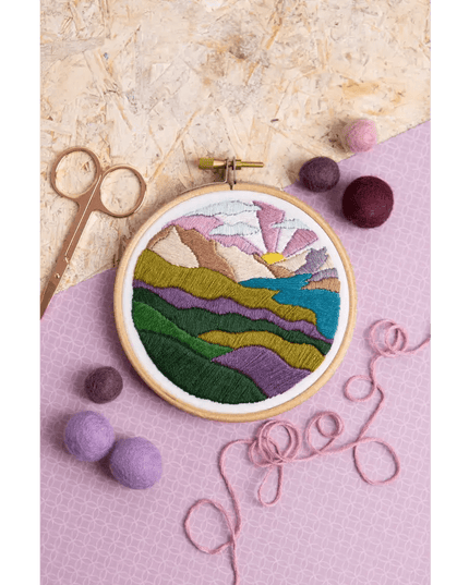Highland Hike Mini Embroidery Kit | Complete Craft Kit for Beginners