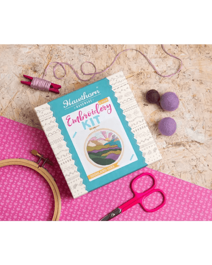Highland Hike Mini Embroidery Kit | Complete Craft Kit for Beginners