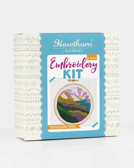 Highland Hike Mini Embroidery Kit | Complete Craft Kit for Beginners