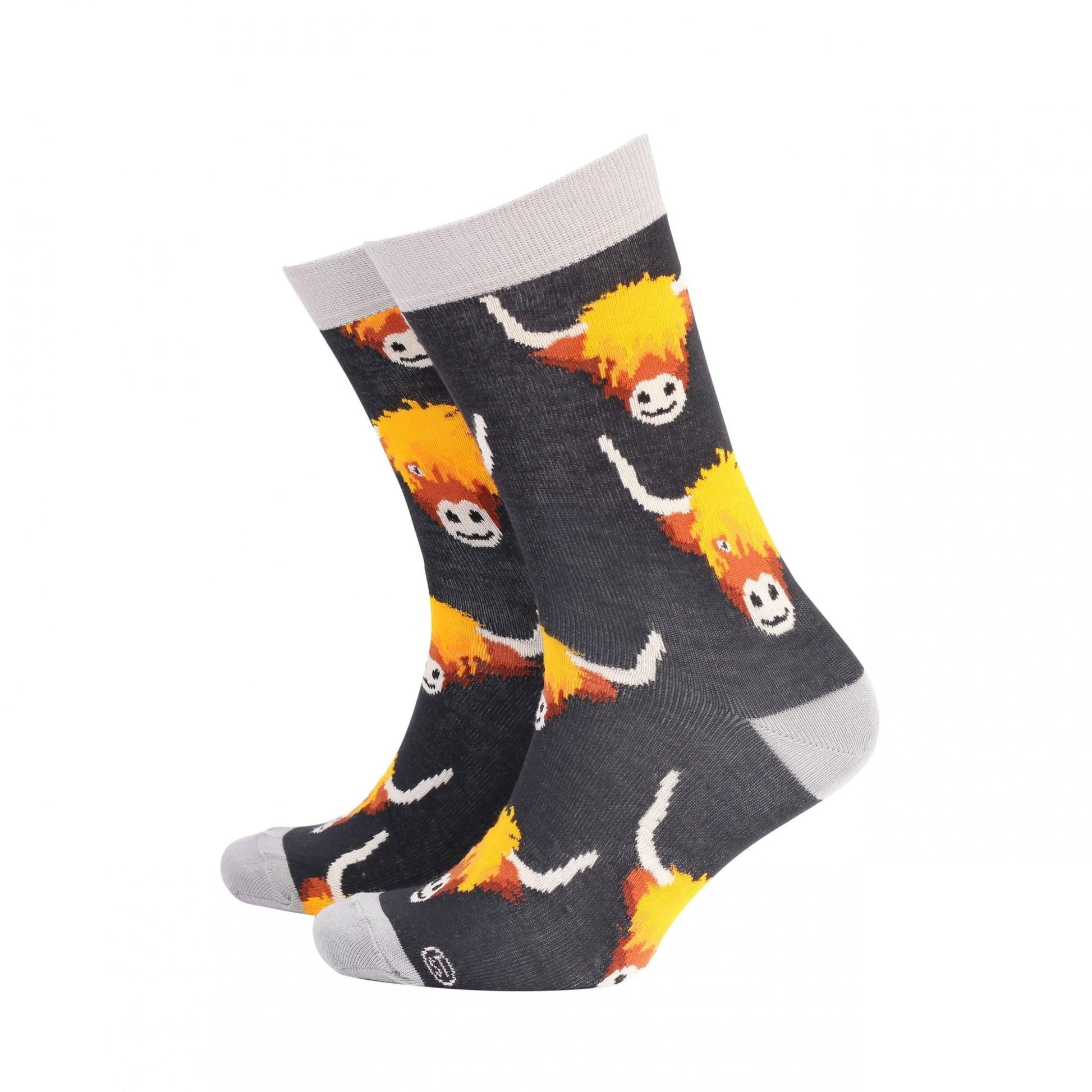 Highland Cows - Mens Bamboo Socks - The Red Squirrel