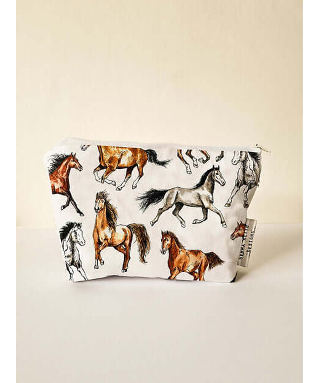 Horses Handmade Cosmetics Bag