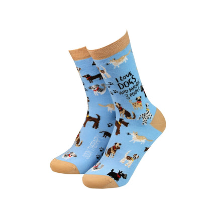 I love Dogs and maybe 3 people - Women's Bamboo Socks