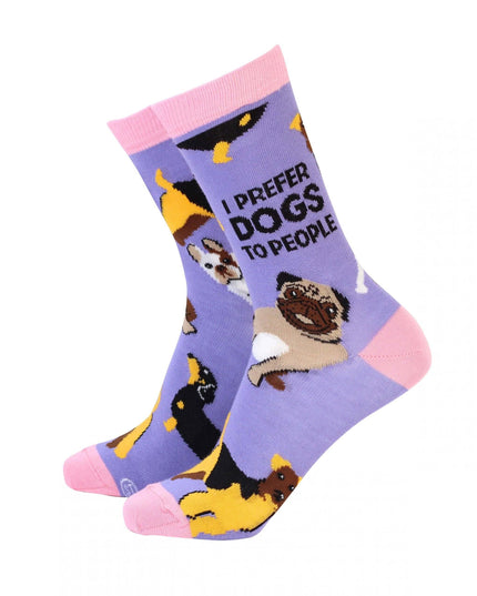 I prefer dogs to people - Women's Bamboo Socks