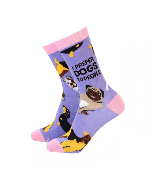 I prefer dogs to people - Women's Bamboo Socks