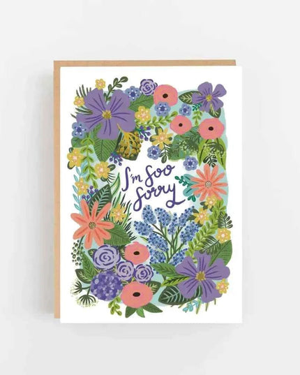 I'm Soo Sorry greetings card - blank inside